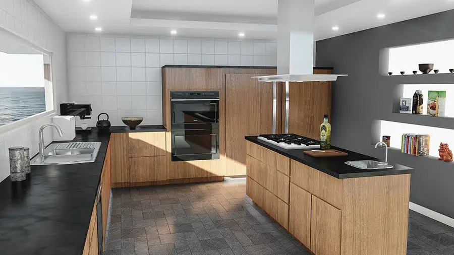 mid-century modern kitchen