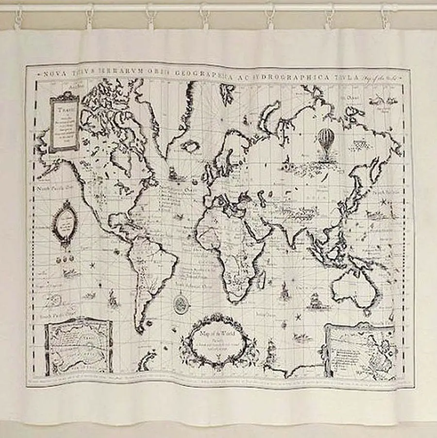 cloth map of the world