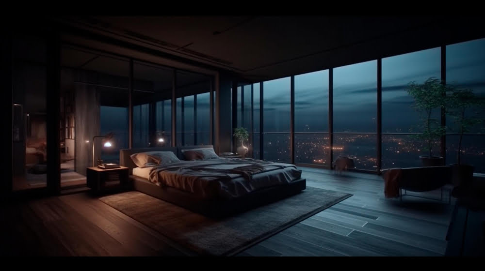 Luxurious Penthouse bedroom