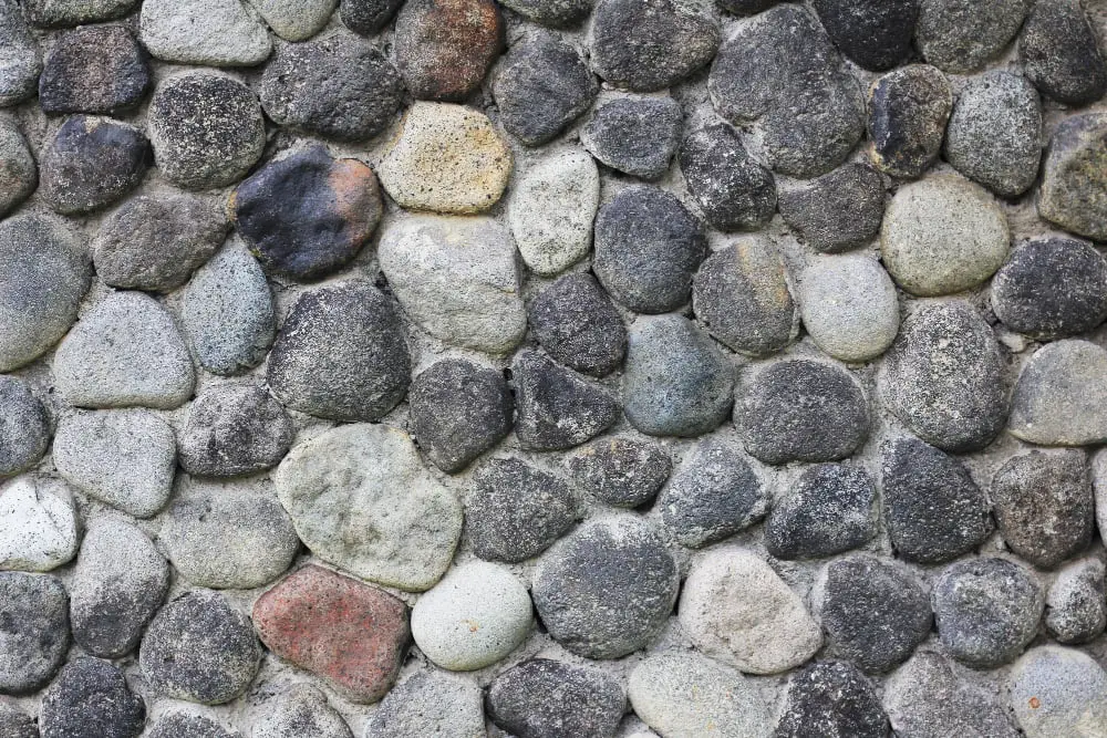 River Rock Stone Wall