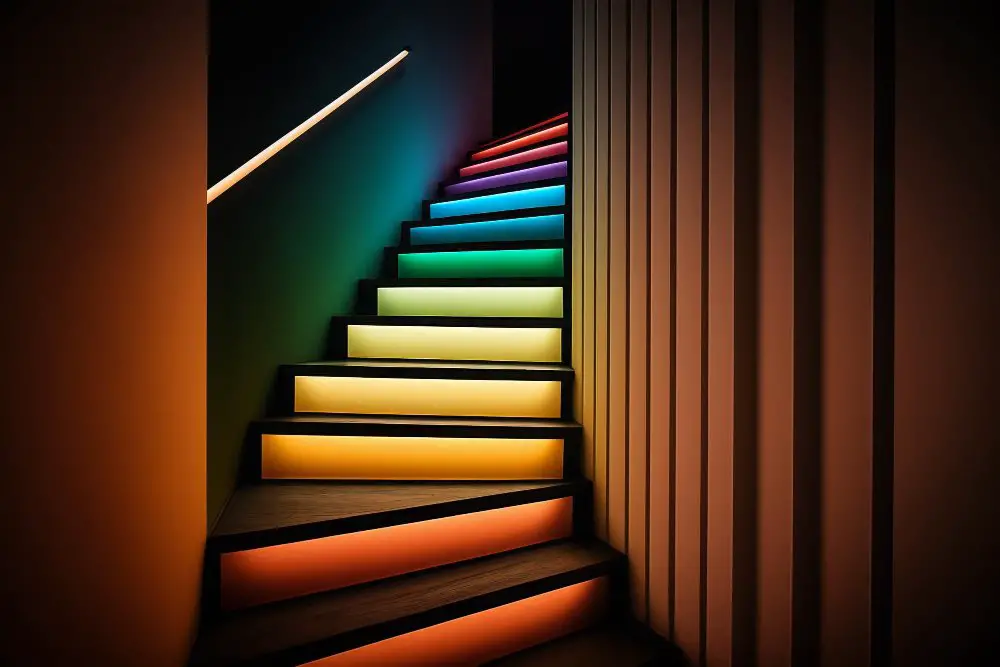Staircase With LED Lighting