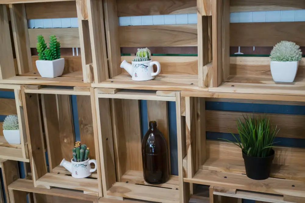 Wooden Pallet Shelves