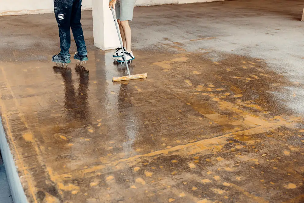 acid stain concrete flooring