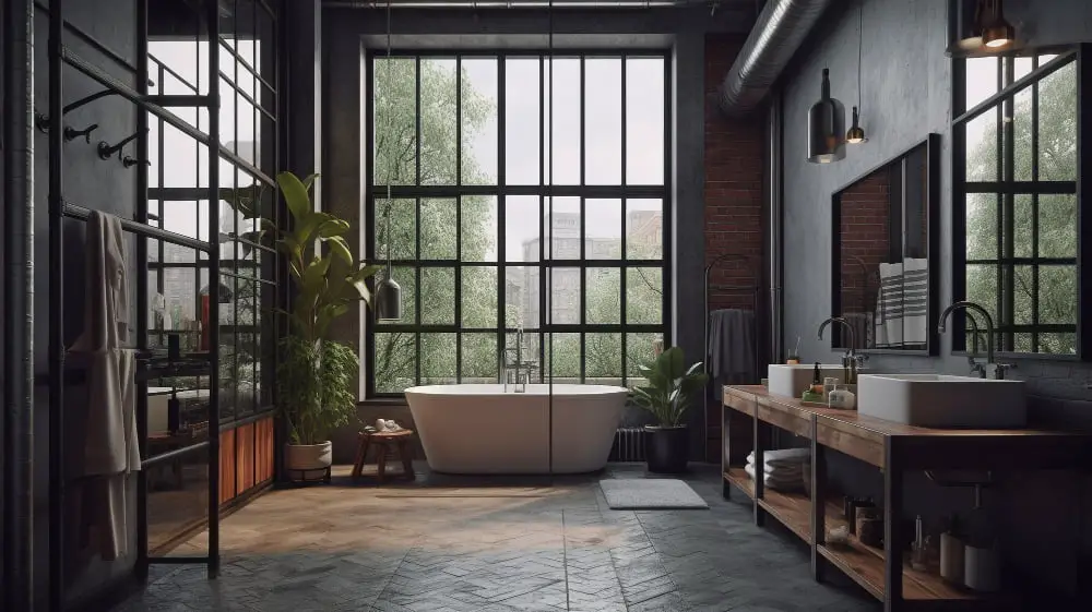 industrial bathroom