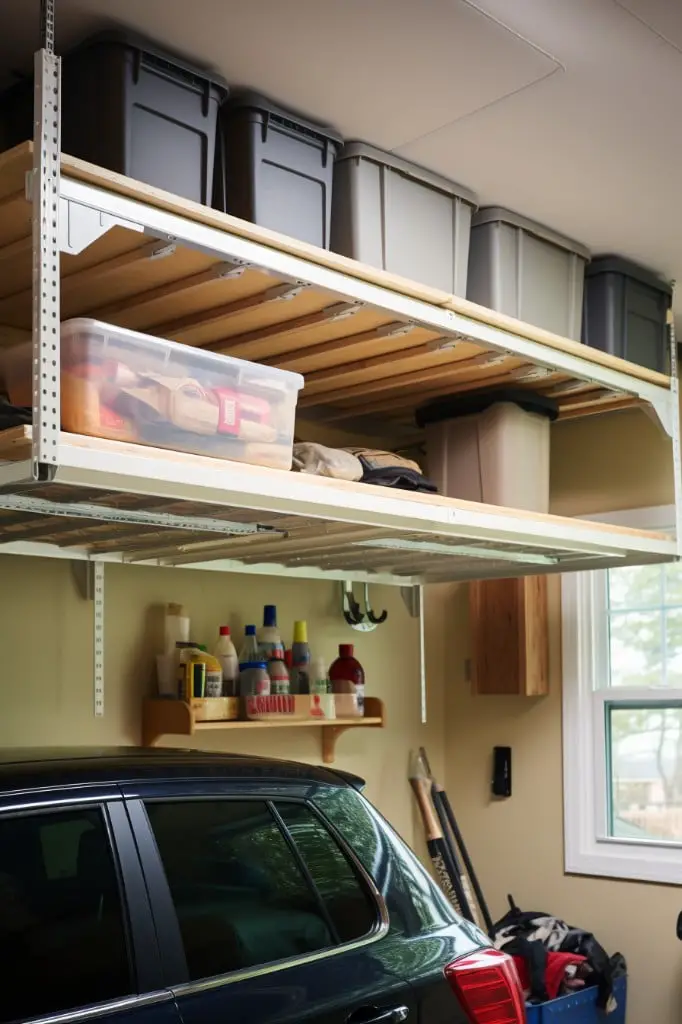 adjustable overhead storage rack