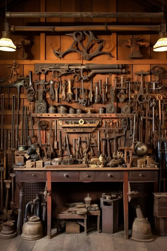 antique tool displays