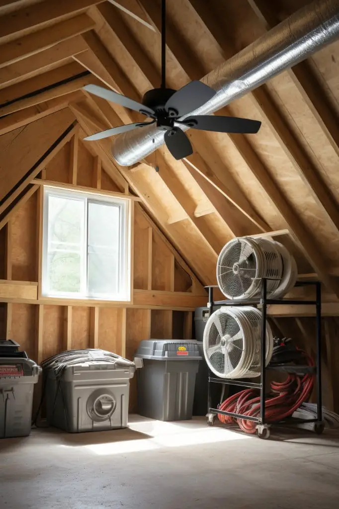 attic fan to lower garage temperatures