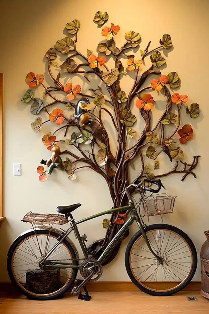 bike rack wall display