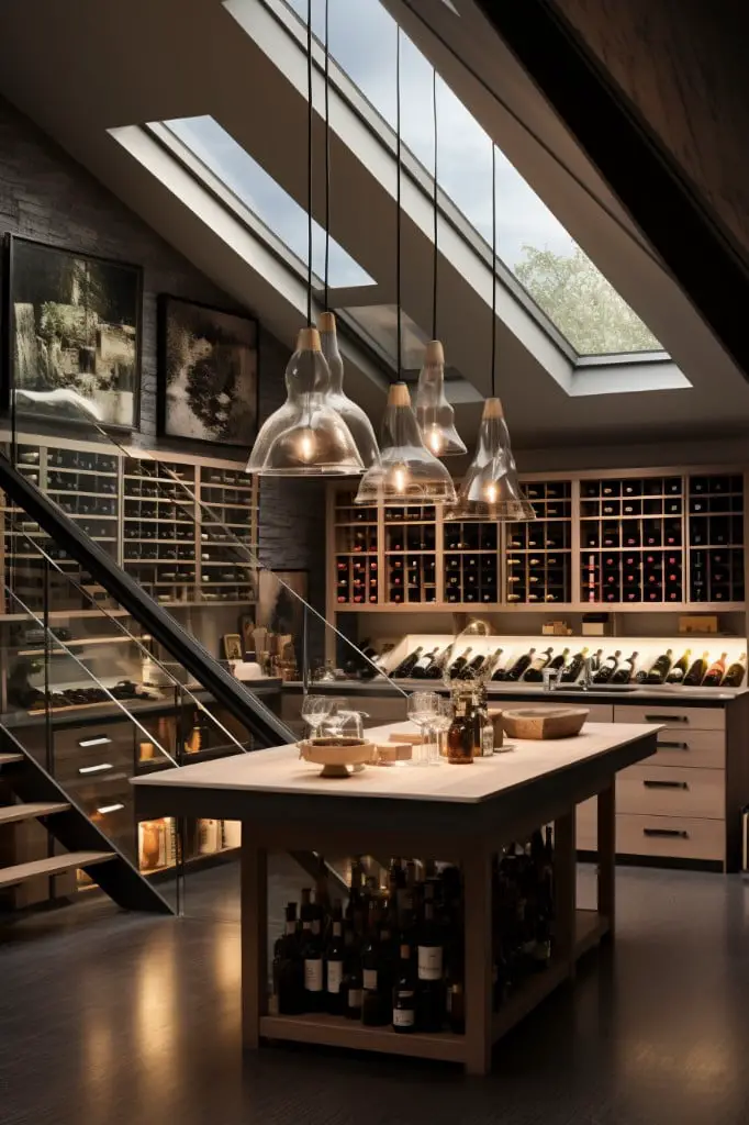 climate controlled wine cellar