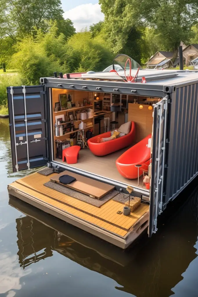 convert into a lockable secure boat storage