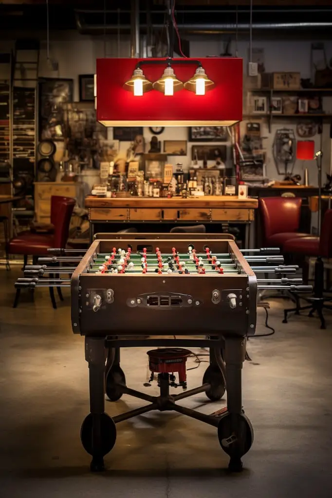 foosball table setup