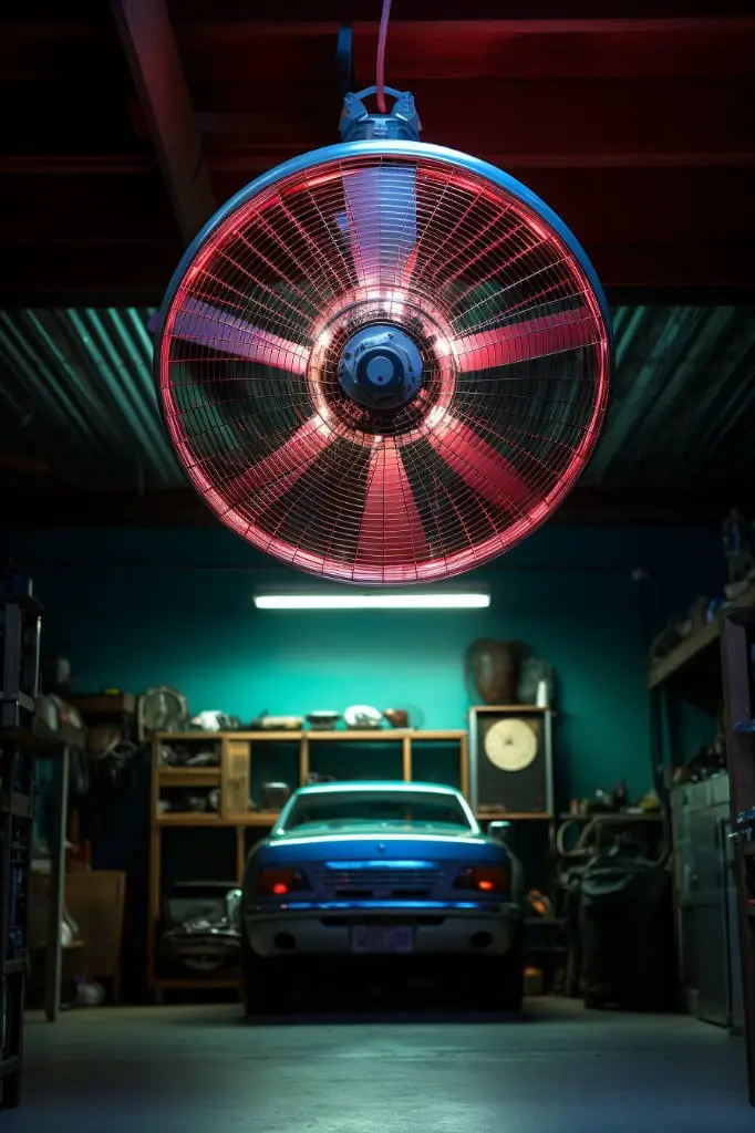 garage fan with built in lights