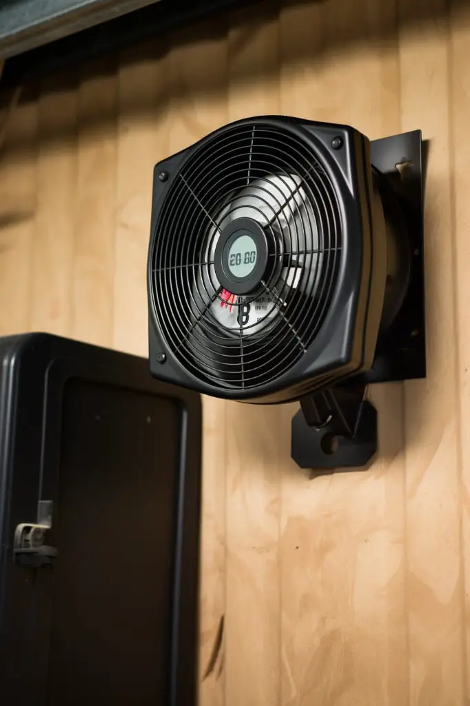 garage fan with thermostat and timer