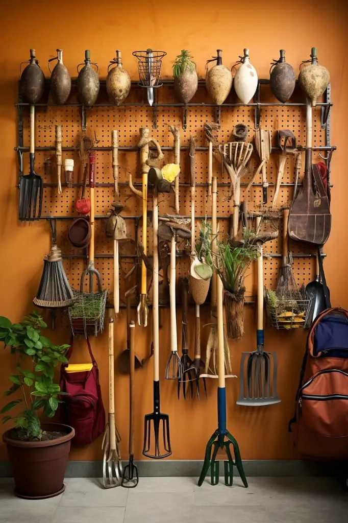 garden tools wall mounted rack