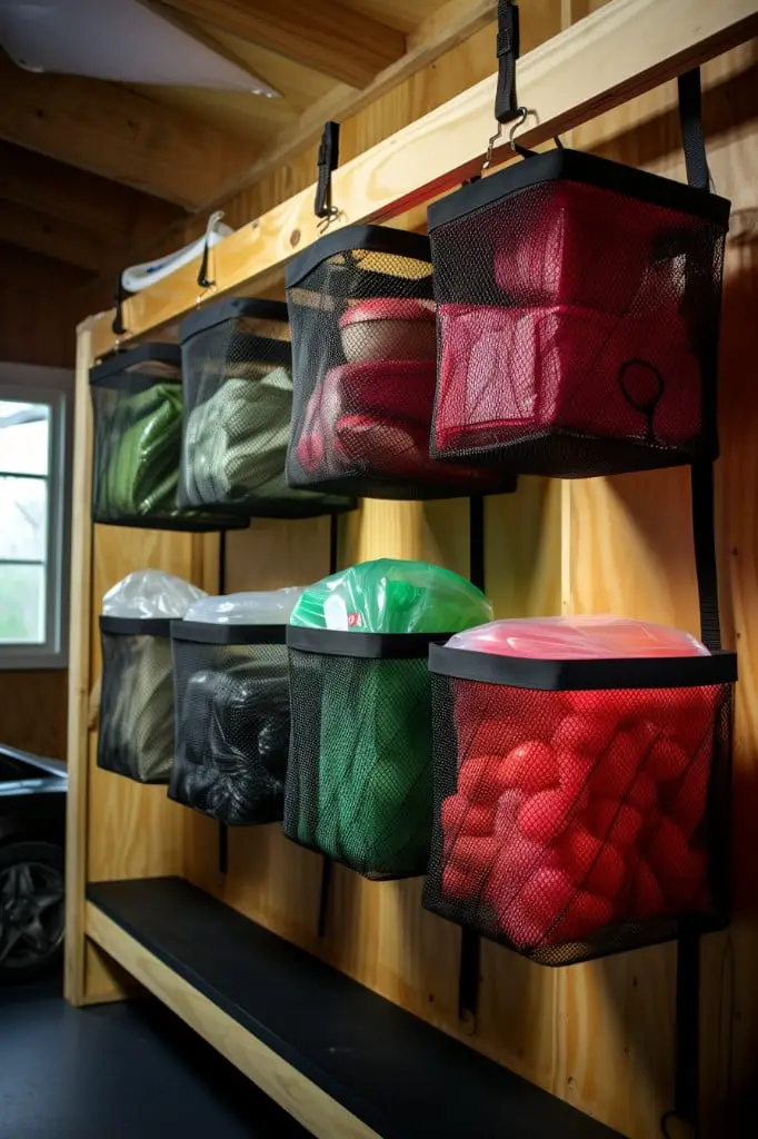 hanging mesh storage cubes