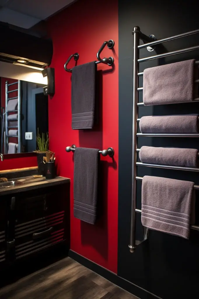 heated towel rails for gym towel storage