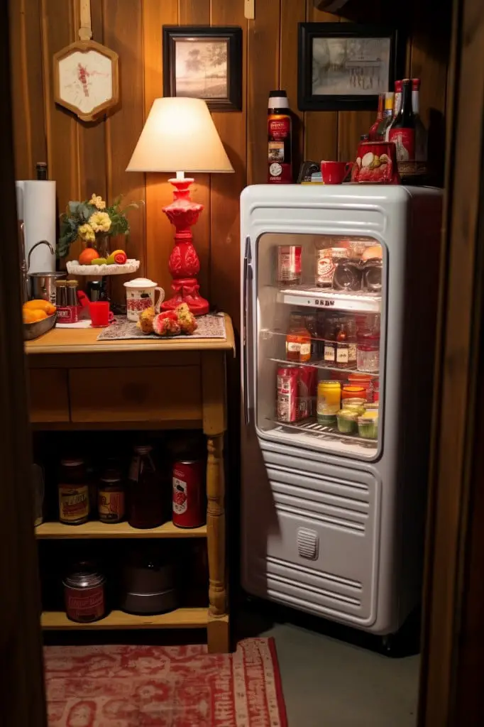 install a mini refrigerator for beverages