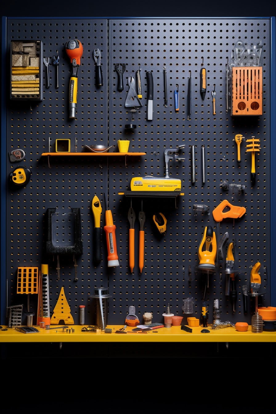 magnetic pegboard for metal tools