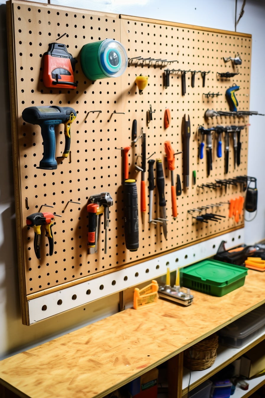 outline tools on pegboard for easy return