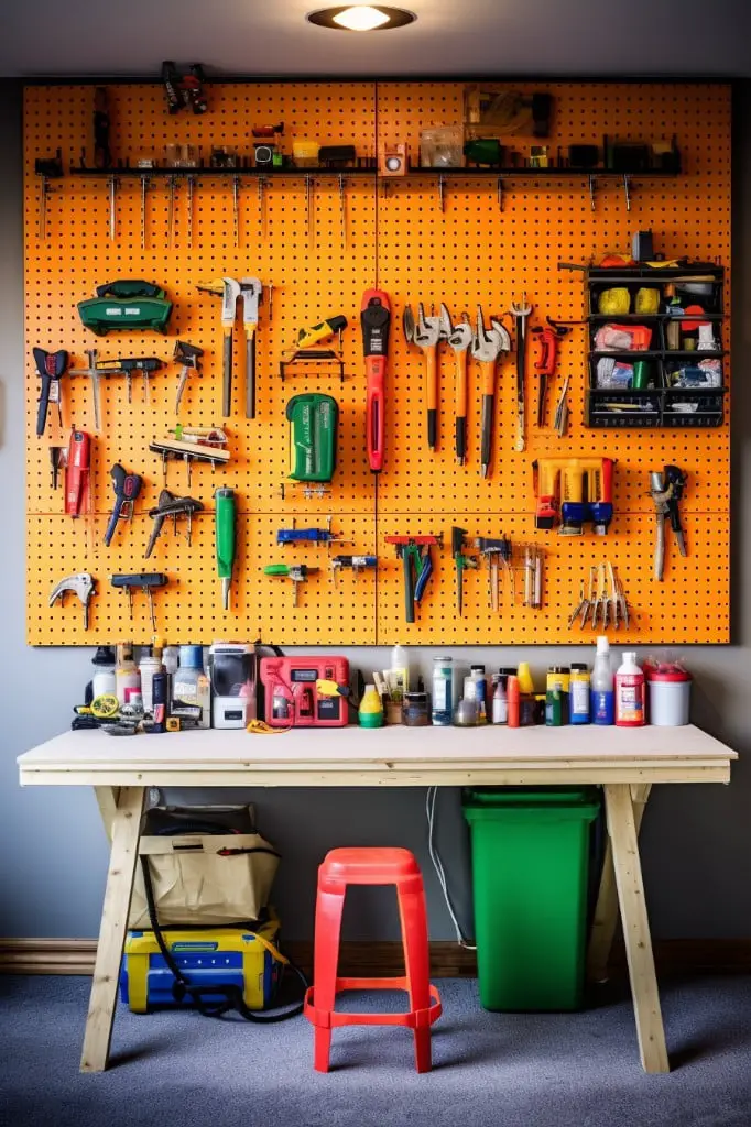 pegboard wall storage