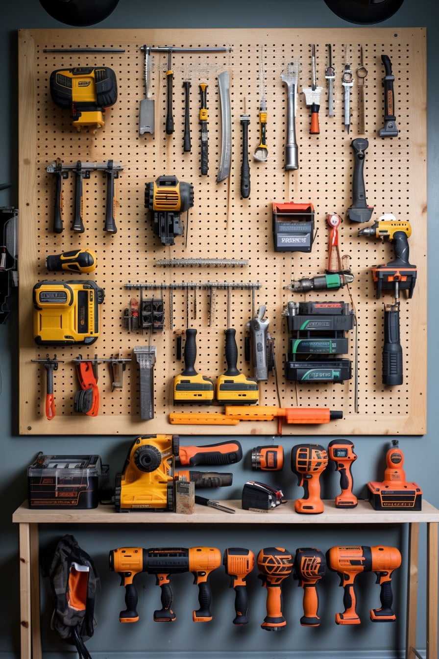 power tool pegboard display