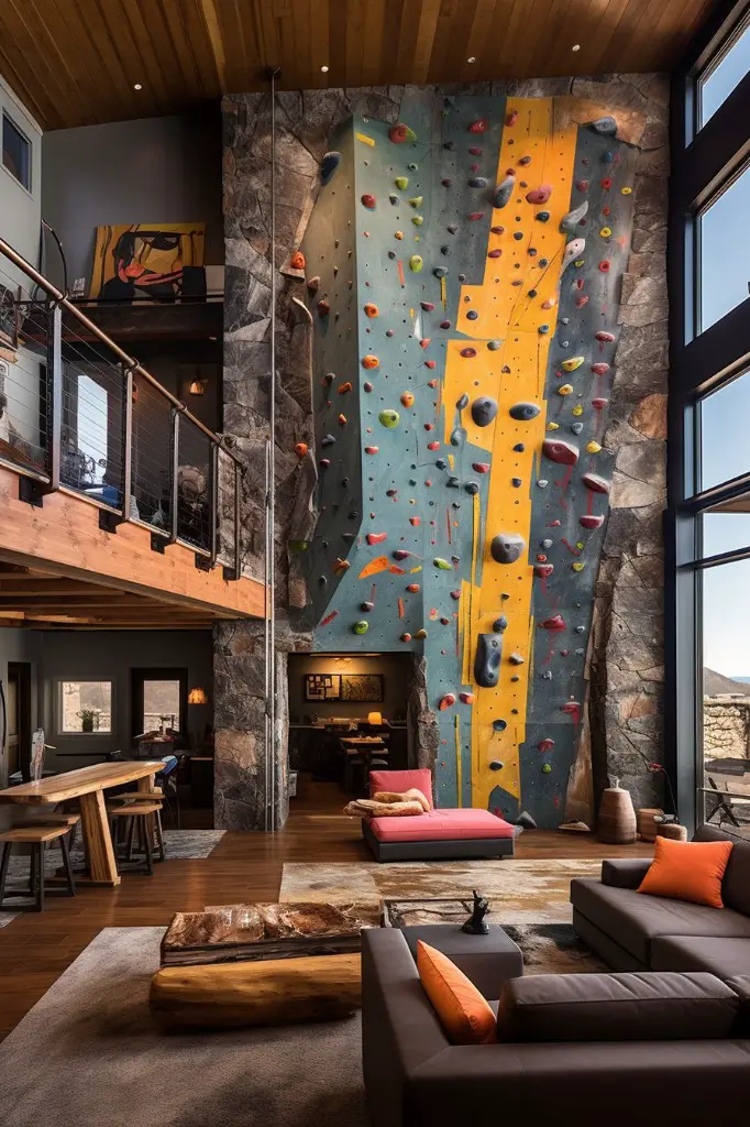 rock climbing wall