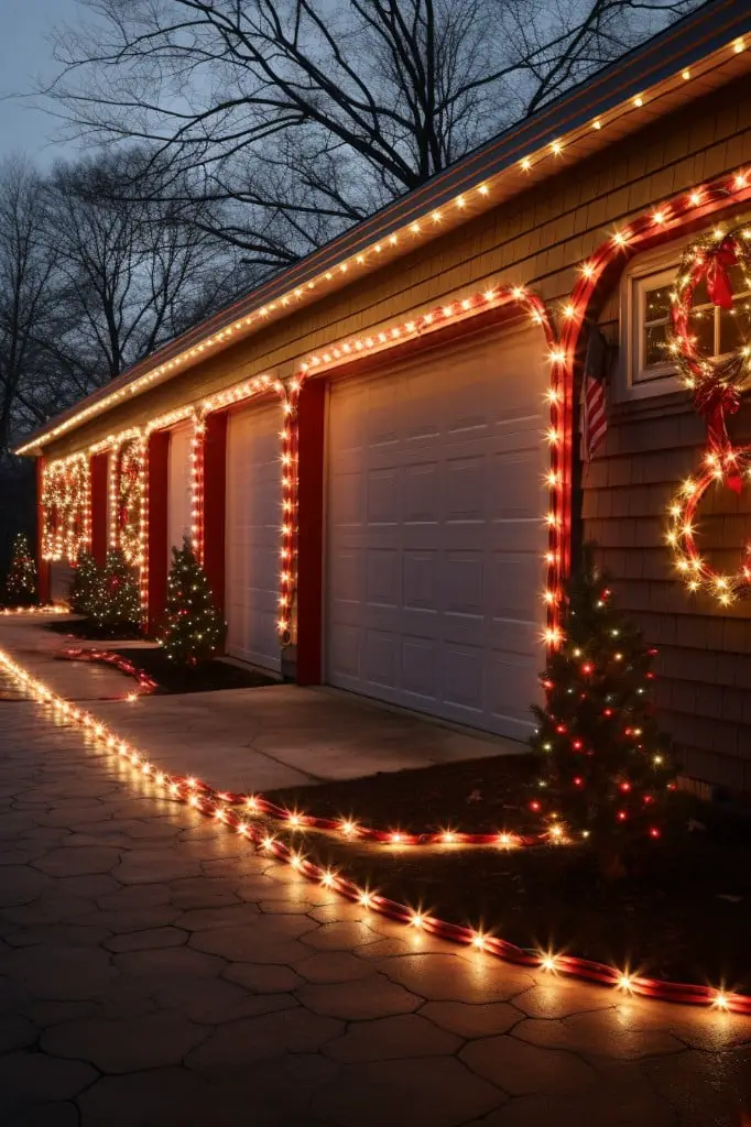 rope lights around perimeter