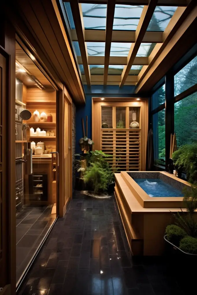 spa or sauna room