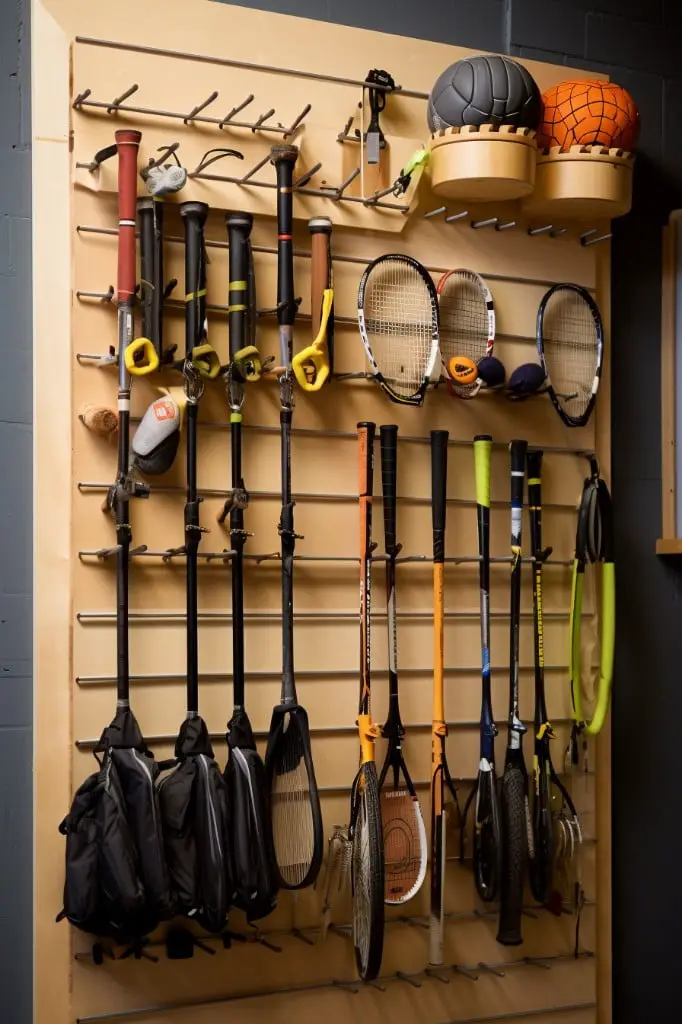 sports equipment organizer