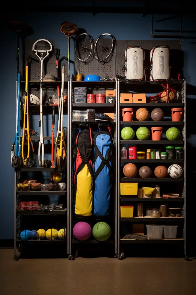sports equipment storage system