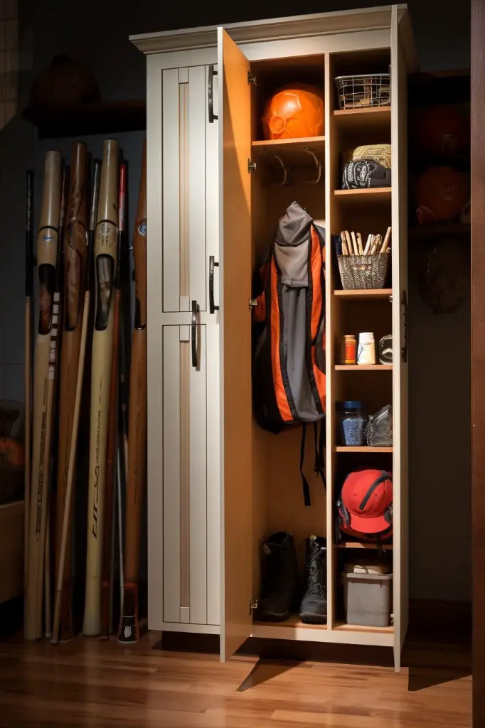 tall storage cabinets for sports gear