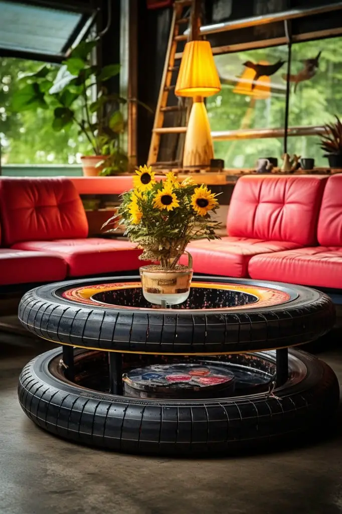 tire coffee table