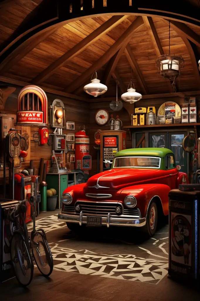 vintage gas station theme