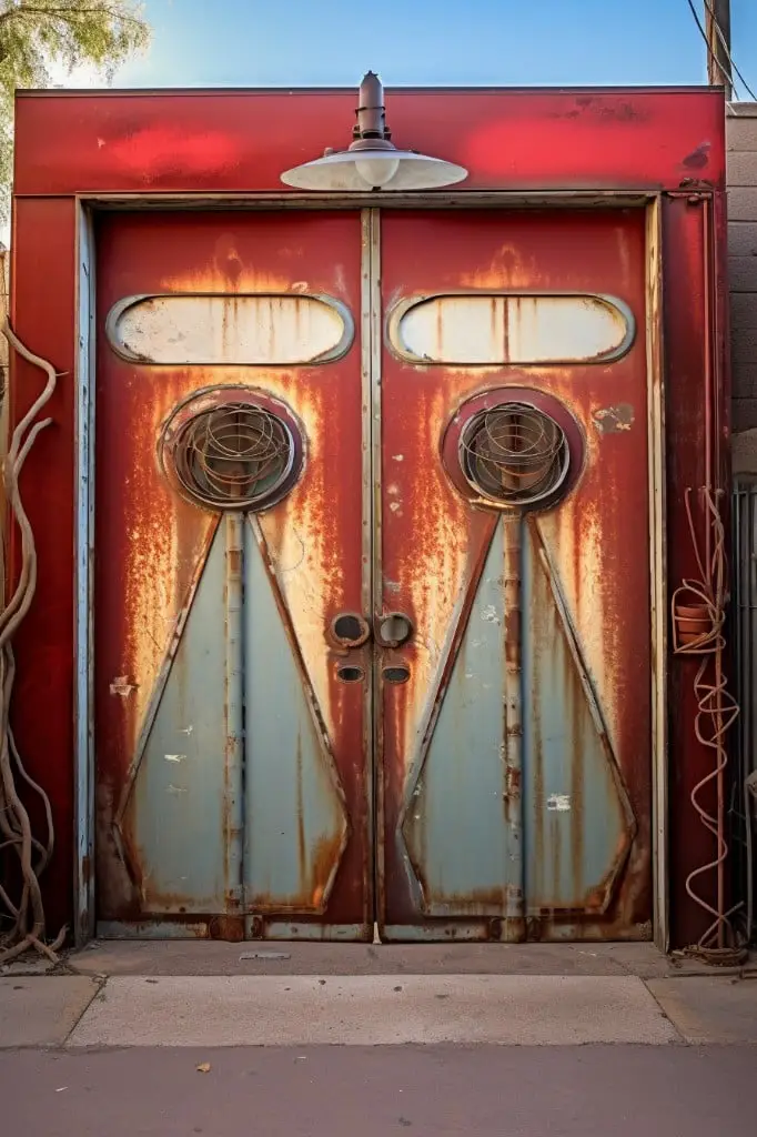 vintage metal door