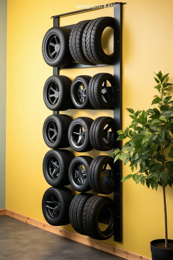 wall mounted tire rack