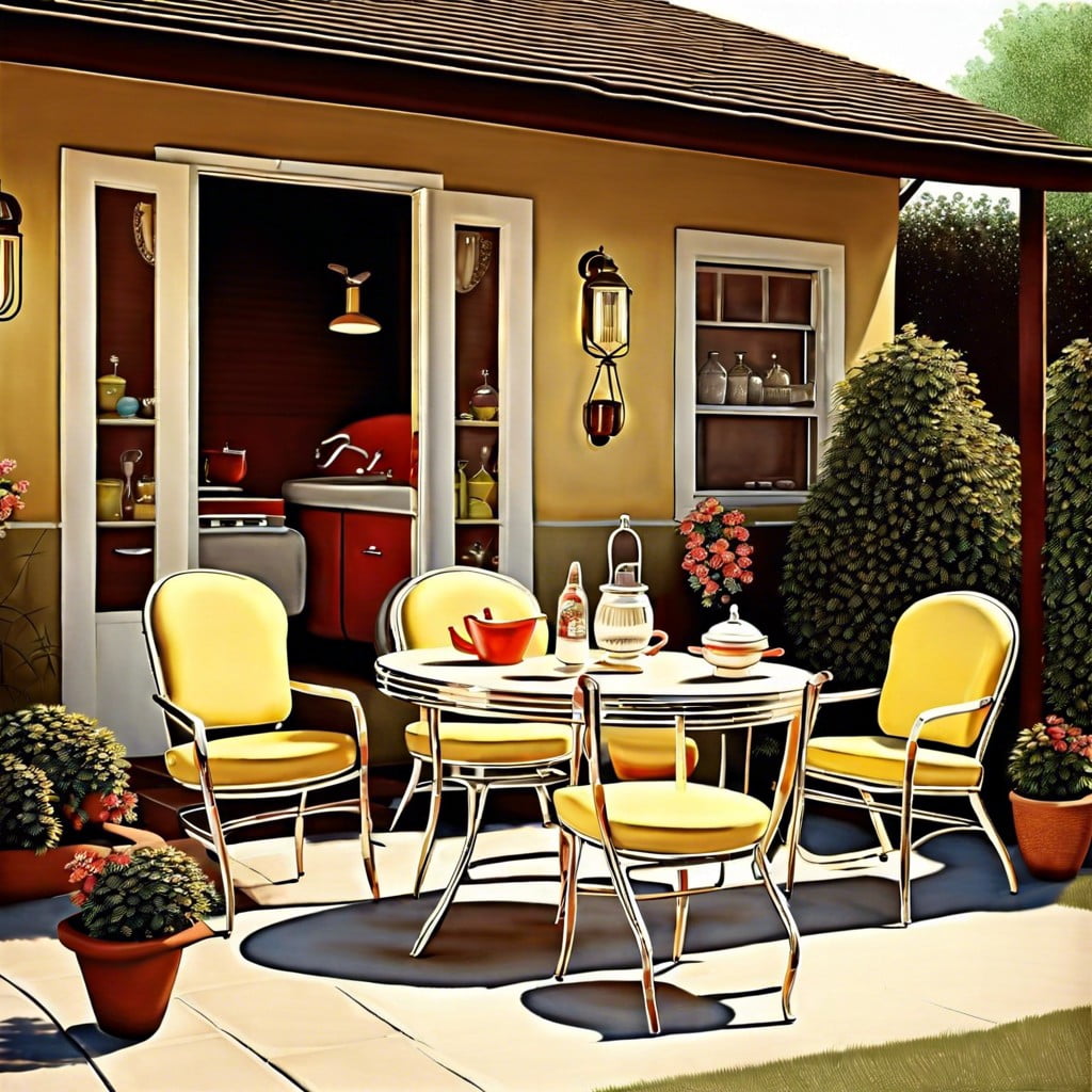 1950s inspired patio settings
