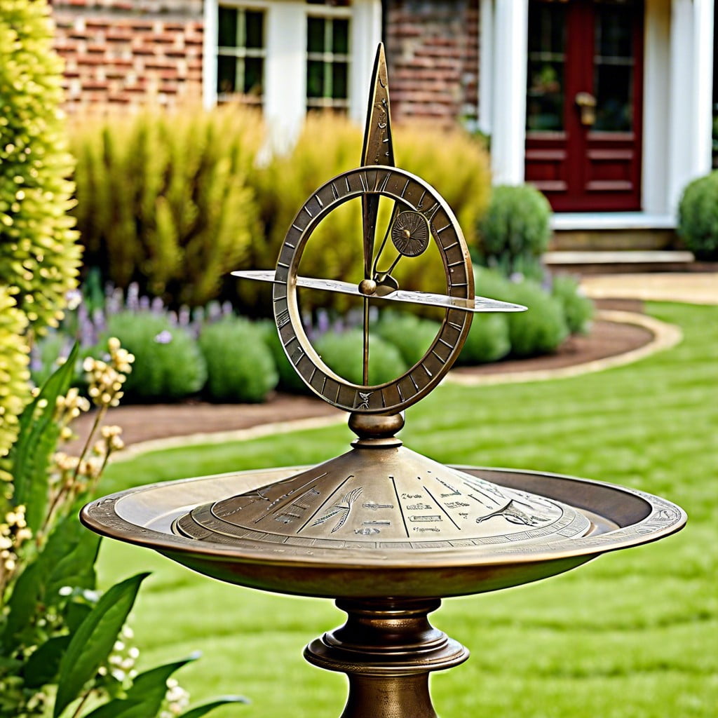 antique bronze sundial