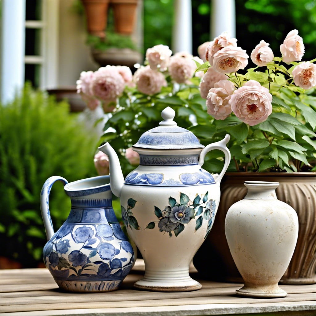 antique ceramics garden decoration