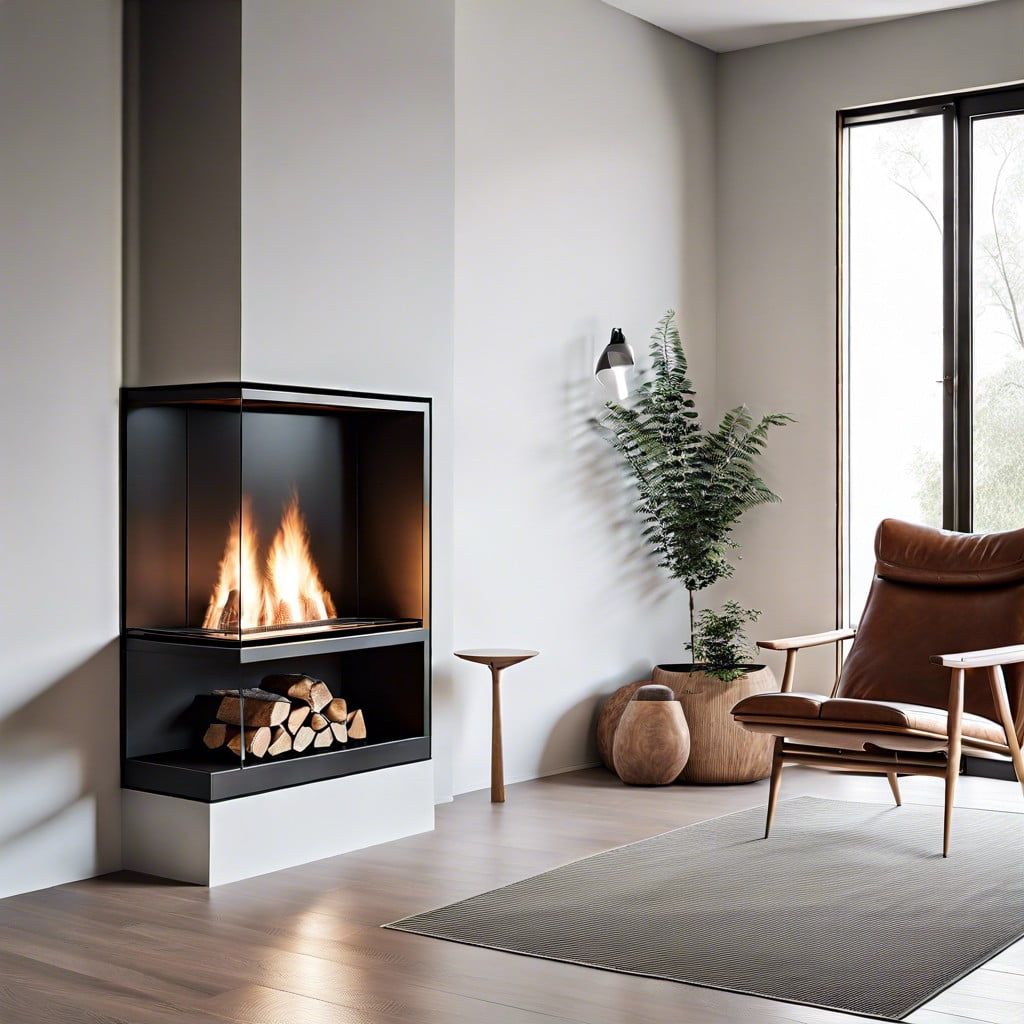 blend preway fireplaces into minimalist decor