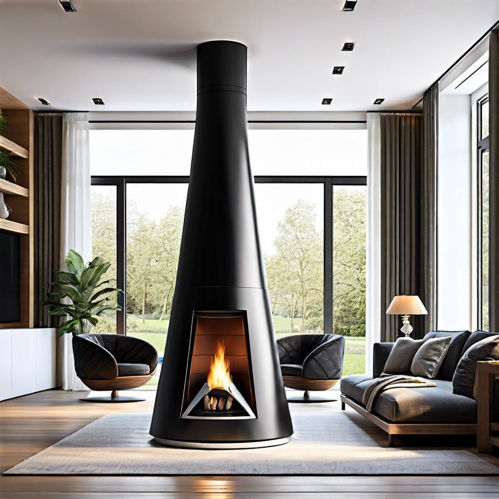 design and aesthetics of conical fireplaces