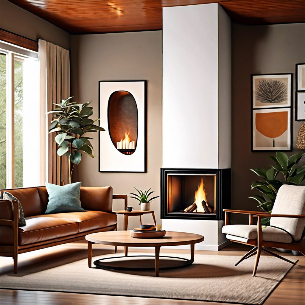 hanging fireplaces the mid century modern trend