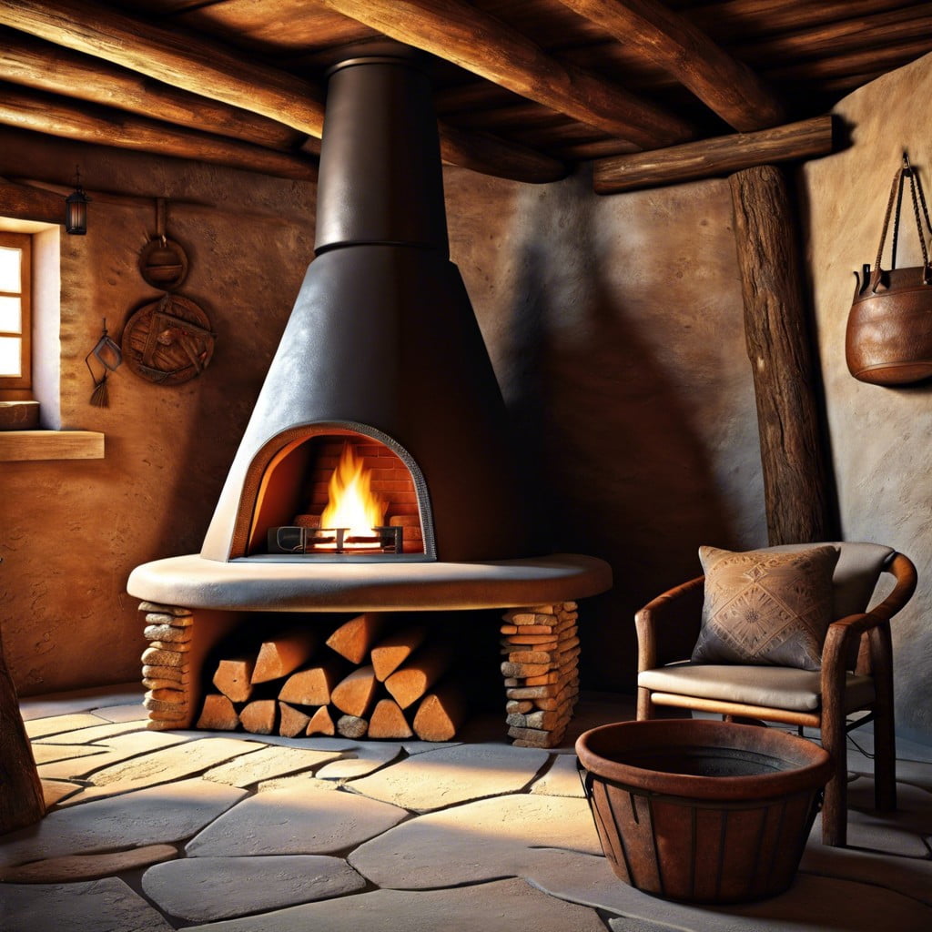 historical evolution of conical fireplaces
