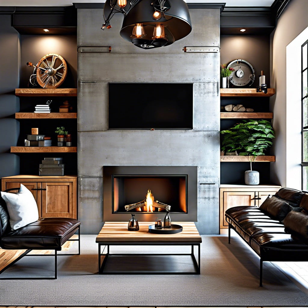 industrial chic with preway fireplaces