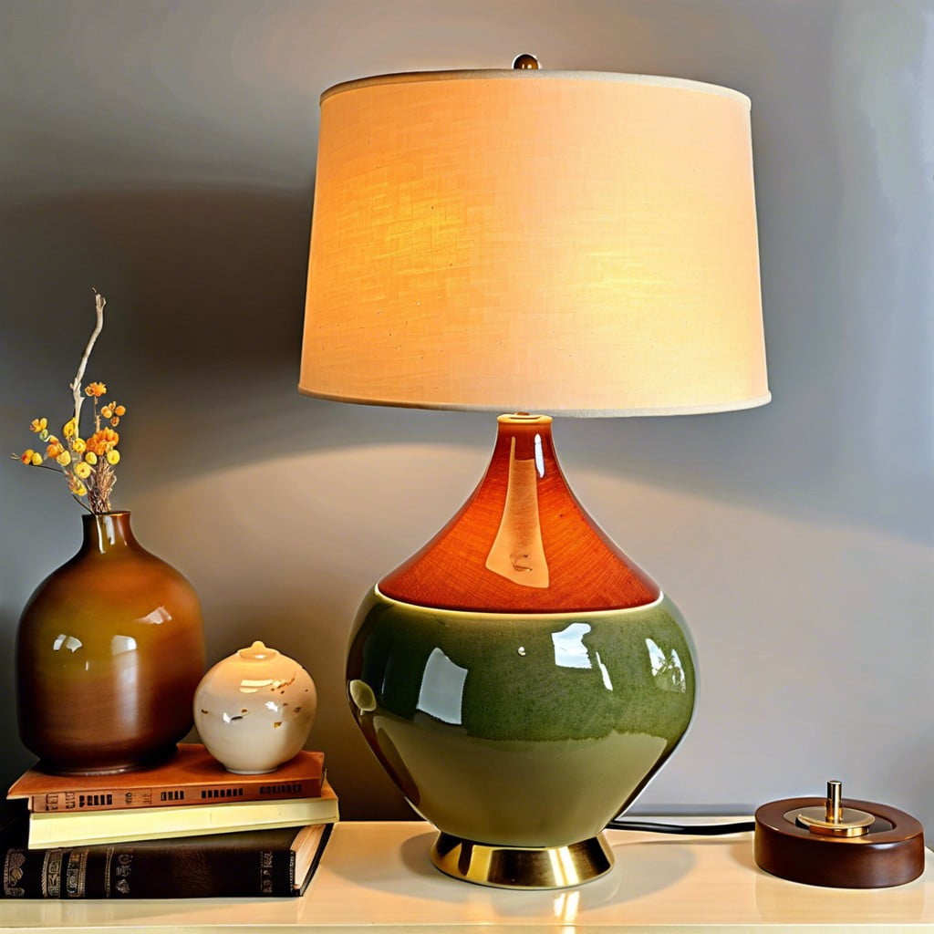 mid century ceramic table lamp