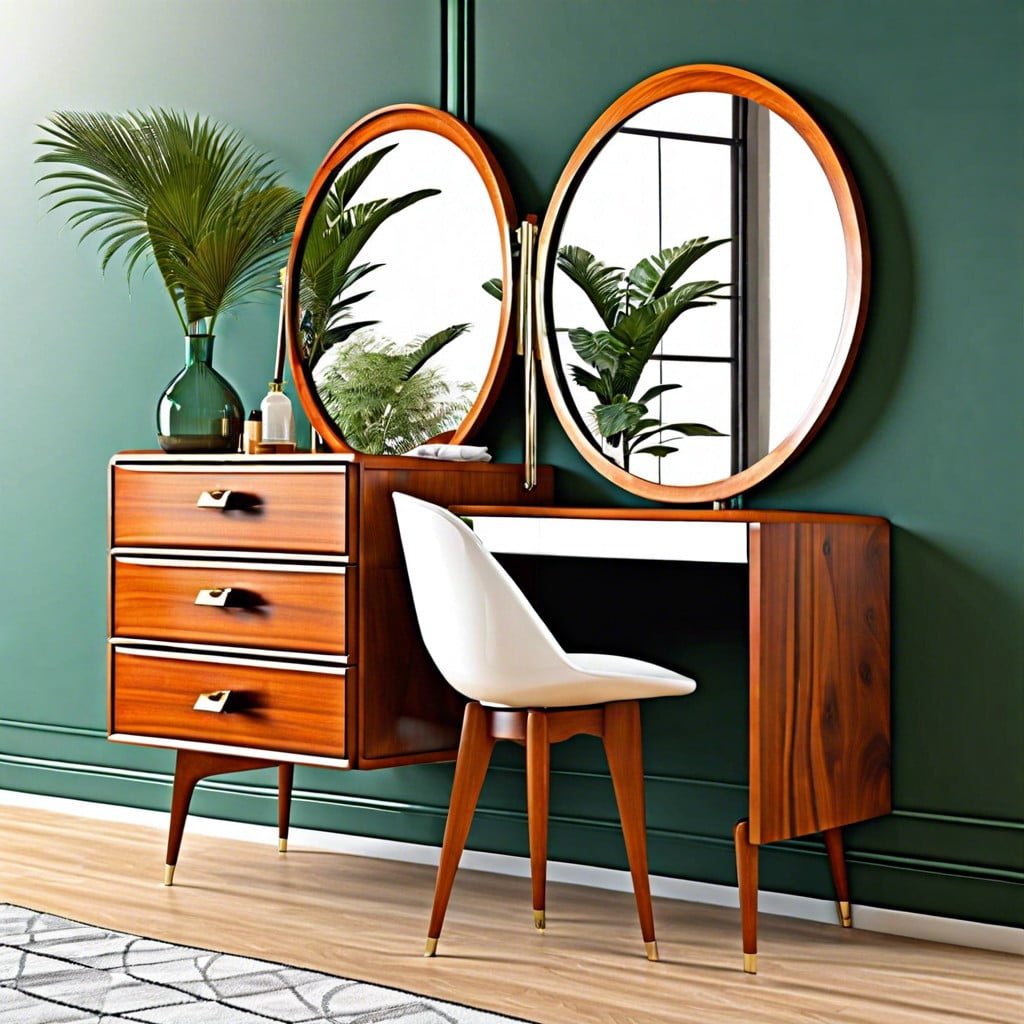 mid century modern vanity mirrors
