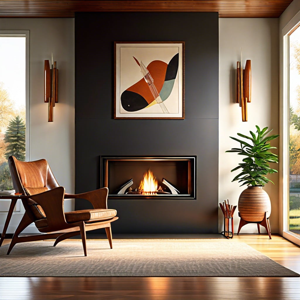 modernizing vintage mid century fireplaces