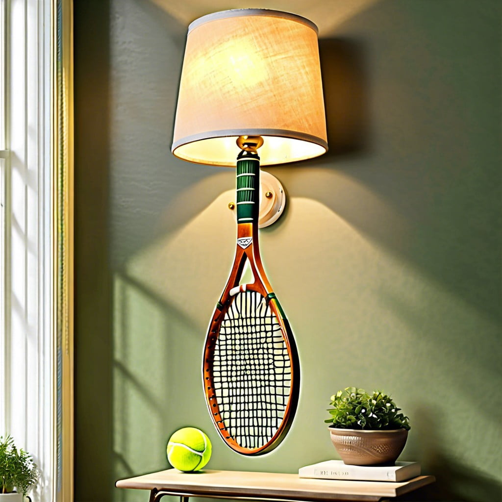 tennis racket wall lamp