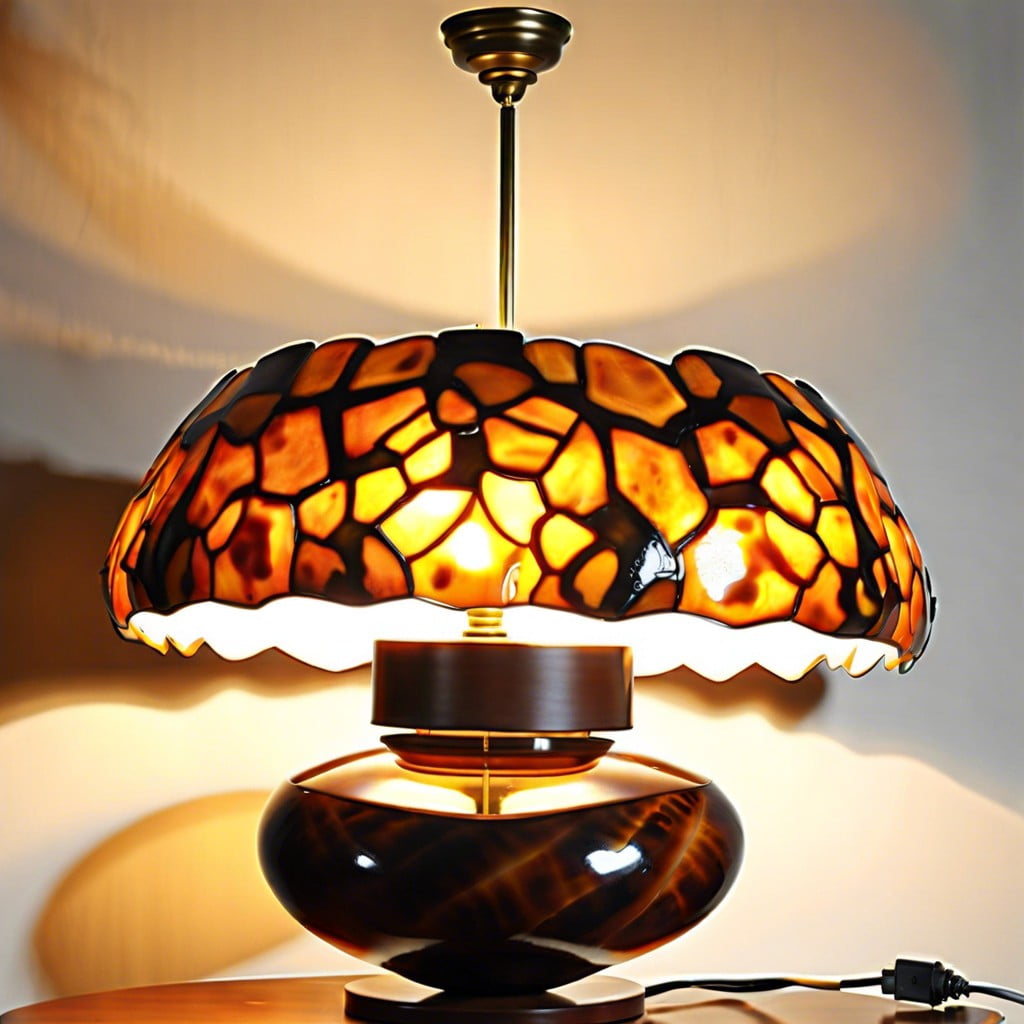 tortoise shell inspired chandelier