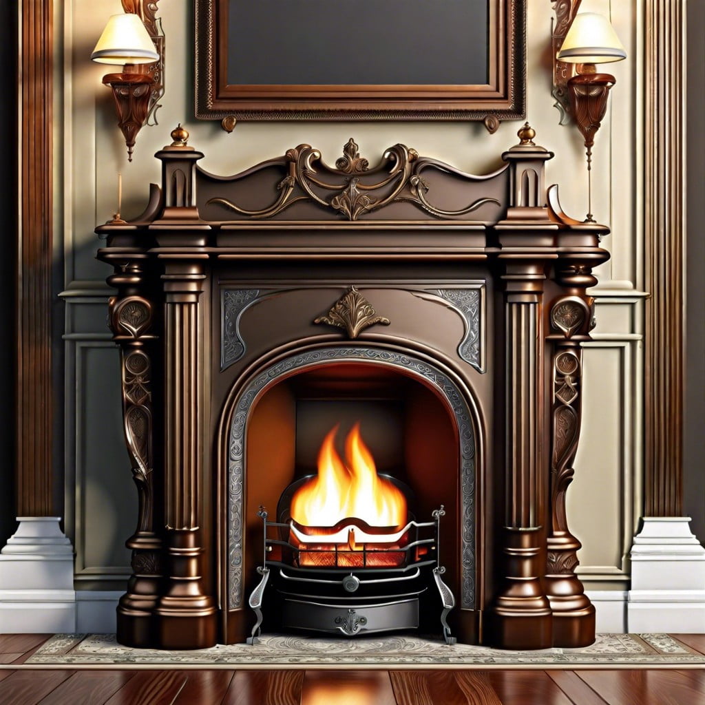 victorian style fireplace