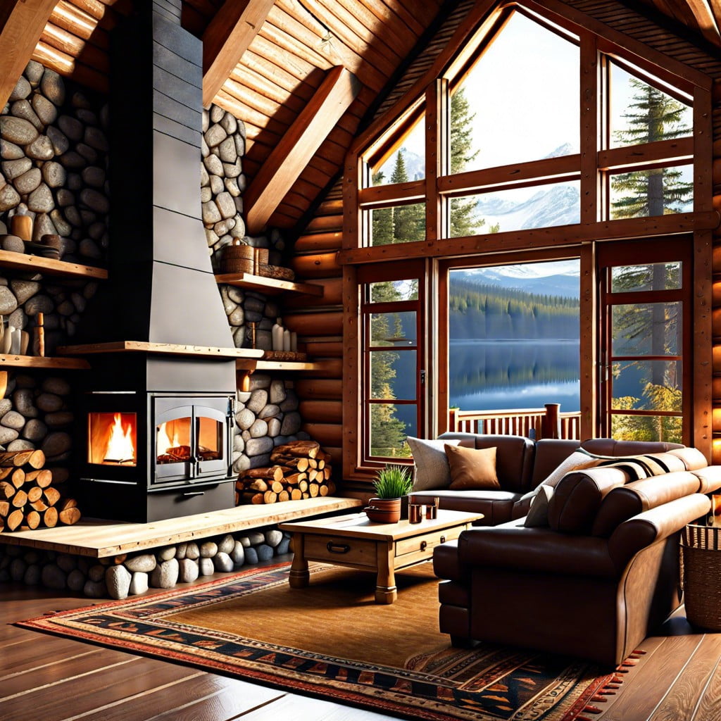 warm up a rustic cabin with a preway fireplace